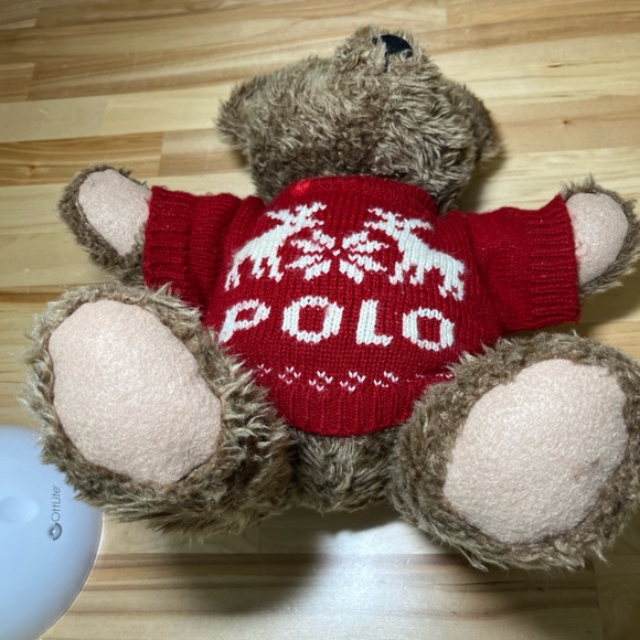 1998 VTG Ralph Lauren Polo Plush Stuffed Animal Teddy Bear Sweater 15” - Picture 2 of 6